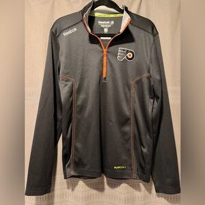 Reebok Black and Orange Philadelphia Flyers Shirt